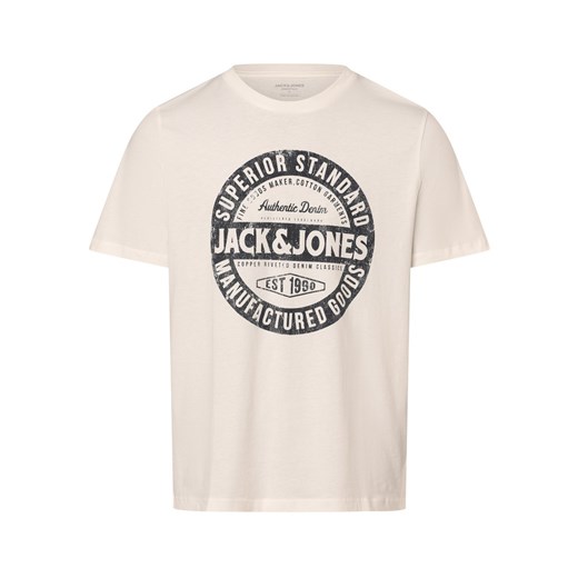 Jack & Jones Koszulka męska - JJEJeans Mężczyźni Bawełna jasny szary nadruk ze sklepu vangraaf w kategorii T-shirty męskie - zdjęcie 167874996