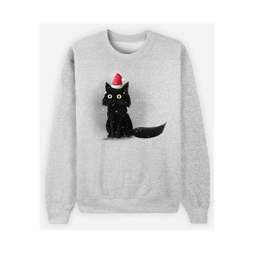 WOOOP Bluza "Christmas Cat" w kolorze szarym ze sklepu Limango Polska w kategorii Bluzy damskie - zdjęcie 167875207