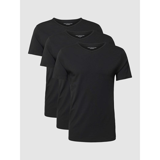 T-shirt z zaokrąglonym dekoltem w serek w zestawie 3 szt. ze sklepu Peek&Cloppenburg  w kategorii T-shirty męskie - zdjęcie 167877036