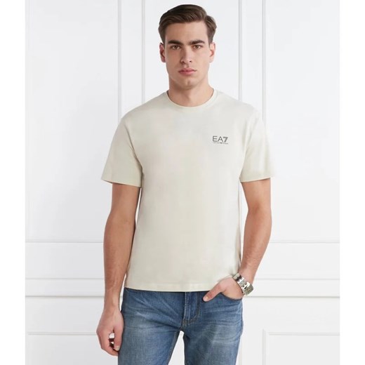 T-shirt męski Emporio Armani z krótkim rękawem biały bawełniany na wiosnę 