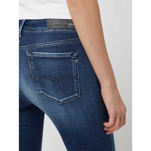 Jeansy z wysokim stanem o kroju skinny fit z dodatkiem streczu model ‘Luzien’ Replay 30/30 okazja Peek&Cloppenburg 