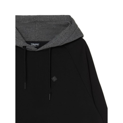 Cropp - Czarno-szara bluza z kapturem - czarny ze sklepu Cropp w kategorii Bluzy męskie - zdjęcie 167883298