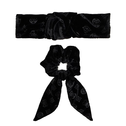 Zestaw opaska i gumka do włosów Guess GFBOXW P4103 BLA Guess one size eobuwie.pl