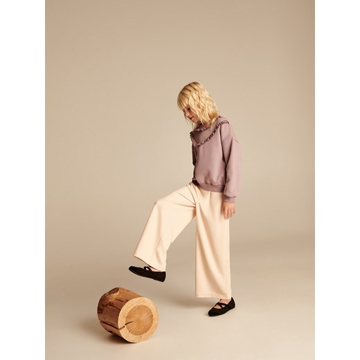 Reserved - Bluza z falbanką - lawendowy Reserved 116 (5-6 lat) okazyjna cena Reserved