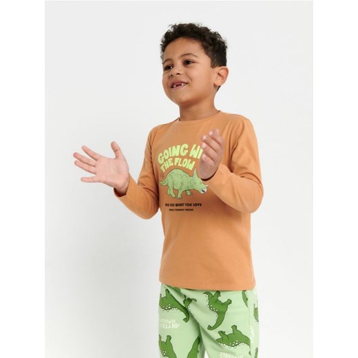 Sinsay - Koszulka z nadrukiem - pomarańczowy ze sklepu Sinsay w kategorii T-shirty chłopięce - zdjęcie 167888615