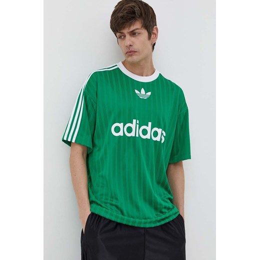 adidas Originals t-shirt męski kolor zielony z nadrukiem IM9457 ze sklepu ANSWEAR.com w kategorii T-shirty męskie - zdjęcie 167888955