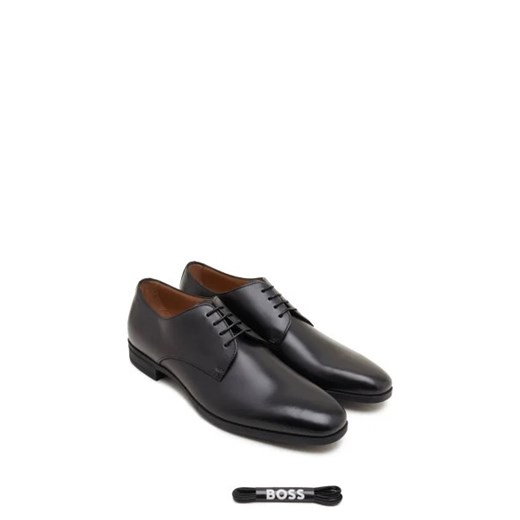 BOSS HUGO buty eleganckie męskie jesienne ze skóry sznurowane 