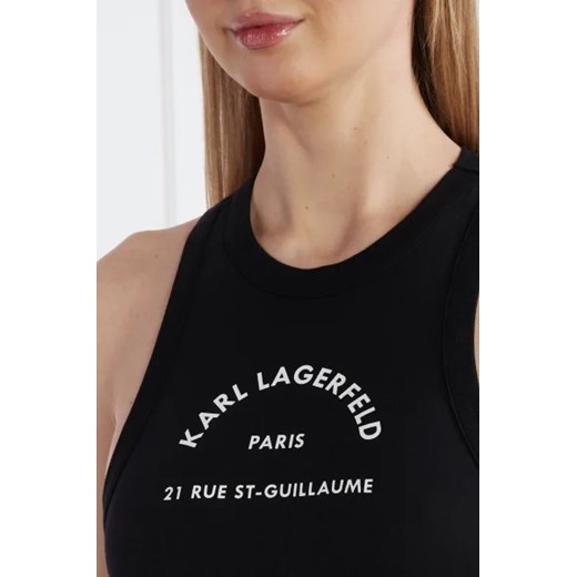 Sukienka Karl Lagerfeld z okrągłym dekoltem midi 