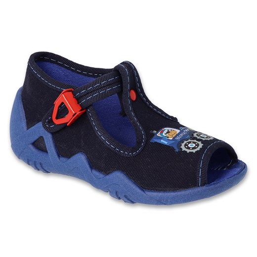 Befado obuwie dziecięce  217P120 niebieskie ze sklepu ButyModne.pl w kategorii Kapcie dziecięce - zdjęcie 167895126