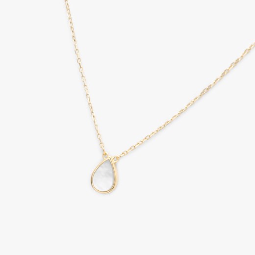 naszyjnik z masą perłową łezka, złoty ze sklepu ANIA KRUK w kategorii Naszyjniki - zdjęcie 167895438