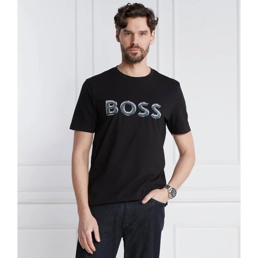 T-shirt męski czarny BOSS HUGO 