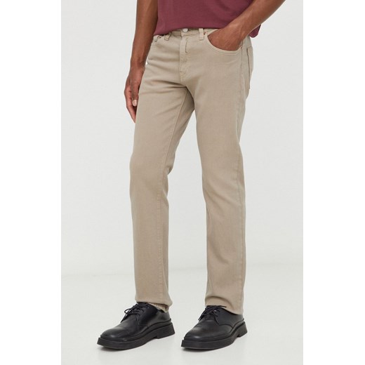 Levi&apos;s jeansy męskie kolor beżowy ze sklepu ANSWEAR.com w kategorii Jeansy męskie - zdjęcie 167899468
