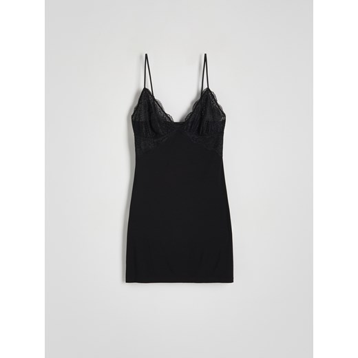 Reserved - Koszula nocna z koronką - czarny ze sklepu Reserved w kategorii Koszule nocne - zdjęcie 167900739