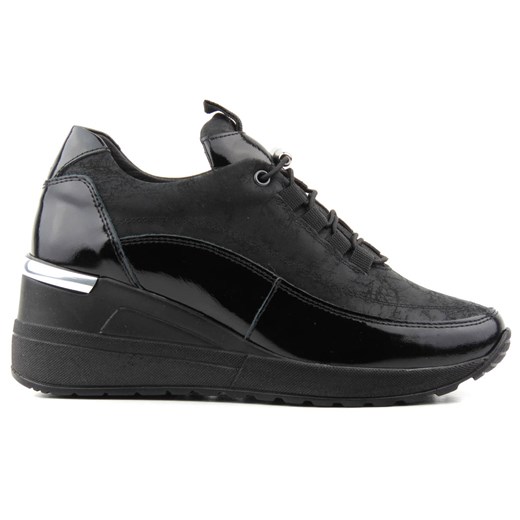 Sneakersy damskie w nowoczesnym stylu - VENEZIA 0127 7001, czarne Venezia 39 promocyjna cena ulubioneobuwie