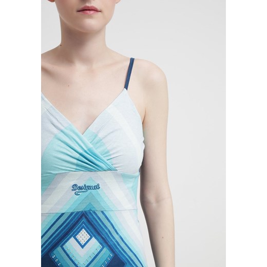 Desigual ZOE Sukienka z dżerseju ink blue zalando bezowy bawełna