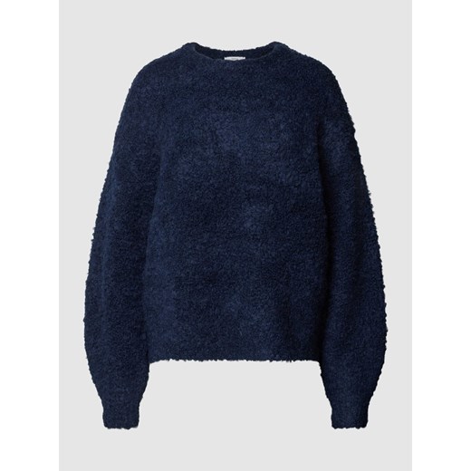 Sweter z dzianiny z dodatkiem wełny z alpaki z efektem bouclé ze sklepu Peek&Cloppenburg  w kategorii Swetry damskie - zdjęcie 167924696