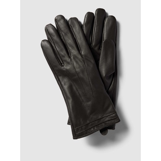 Rękawiczki skórzane ze skóry jagnięcej nappa w kolorze czarnym ze sklepu Peek&Cloppenburg  w kategorii Rękawiczki damskie - zdjęcie 167924839