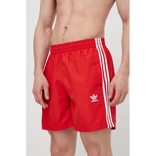 adidas Originals szorty kąpielowe kolor czerwony IT8654 ze sklepu ANSWEAR.com w kategorii Kąpielówki - zdjęcie 167927697