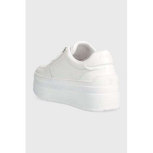 Buty sportowe damskie Pinko sneakersy białe na platformie 