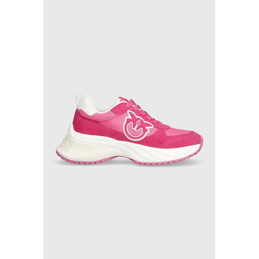 Pinko sneakersy Ariel kolor różowy SS0029 P029 N17 ze sklepu ANSWEAR.com w kategorii Buty sportowe damskie - zdjęcie 167928256