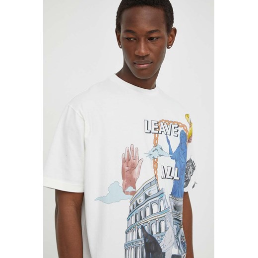 Iceberg t-shirt męski kolor biały z nadrukiem ze sklepu ANSWEAR.com w kategorii T-shirty męskie - zdjęcie 167928616