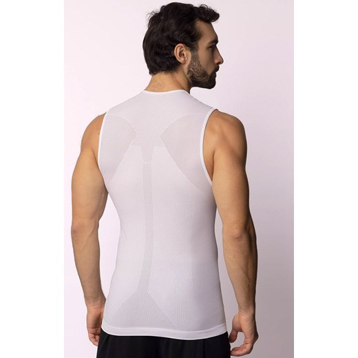 Termoaktywny podkoszulek męski biały Air, Kolor biały, Rozmiar S/M, Spaio ze sklepu Intymna w kategorii Podkoszulki męskie - zdjęcie 167930167