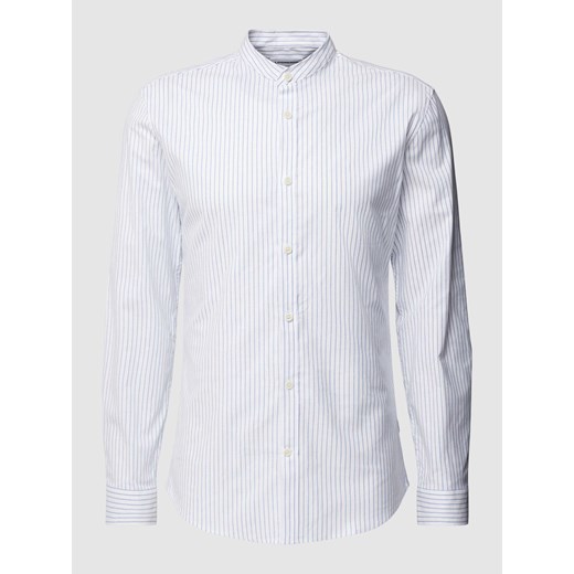 Koszula casualowa o kroju slim fit ze stójką model ‘Manderin’ ze sklepu Peek&Cloppenburg  w kategorii Koszule męskie - zdjęcie 167930185