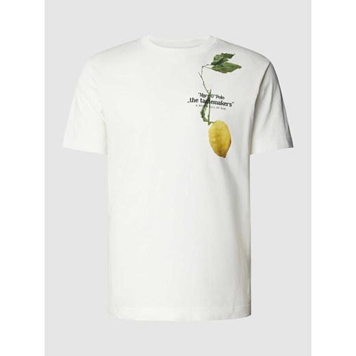 T-shirt z okrągłym dekoltem i nadrukiem z logo ze sklepu Peek&Cloppenburg  w kategorii T-shirty męskie - zdjęcie 167930868