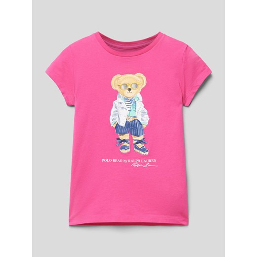 T-shirt z nadrukowanym motywem model ‘BEARCN’ ze sklepu Peek&Cloppenburg  w kategorii Bluzki dziewczęce - zdjęcie 167930949