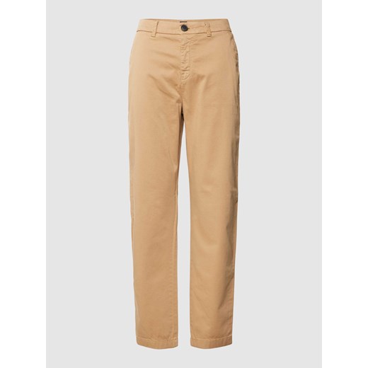 Spodnie o kroju straight fit z zapięciem na guzik ze sklepu Peek&Cloppenburg  w kategorii Spodnie damskie - zdjęcie 167931925