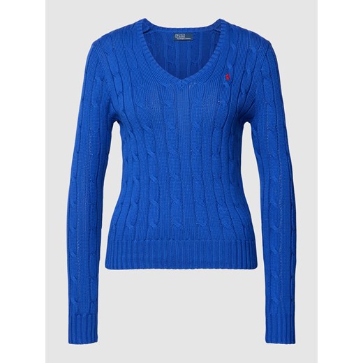 Sweter z dzianiny z wzorem warkocza ze sklepu Peek&Cloppenburg  w kategorii Swetry damskie - zdjęcie 167932265