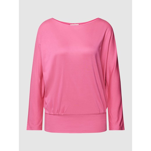 Bluzka z długim rękawem z lyocellu w jednolitym kolorze ze sklepu Peek&Cloppenburg  w kategorii Bluzki damskie - zdjęcie 167932309