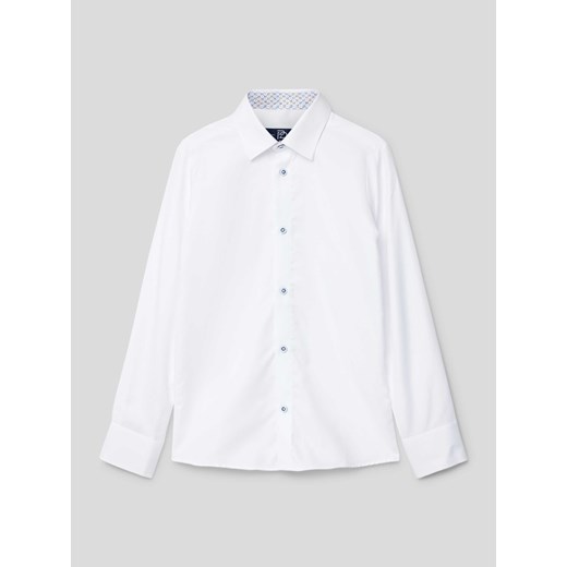 Koszula o kroju slim fit z kołnierzykiem typu kent ze sklepu Peek&Cloppenburg  w kategorii Koszule chłopięce - zdjęcie 167932636