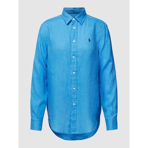 Bluzka o normalnym kroju z listwą guzikową i aplikacją z logo ze sklepu Peek&Cloppenburg  w kategorii Koszule damskie - zdjęcie 167933077