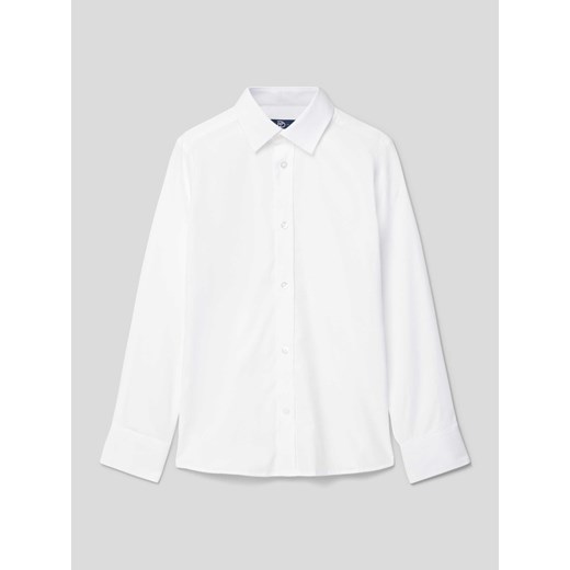 Koszula o kroju slim fit z kołnierzykiem typu kent ze sklepu Peek&Cloppenburg  w kategorii Koszule chłopięce - zdjęcie 167933446
