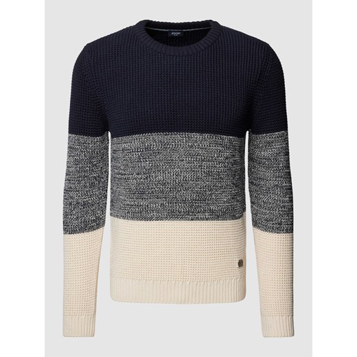 Sweter z dzianiny z detalem z logo model ‘Arvino’ ze sklepu Peek&Cloppenburg  w kategorii Swetry męskie - zdjęcie 167933476