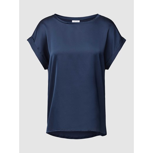 Bluzka z krótkim rękawem i zakładkami w jednolitym kolorze ze sklepu Peek&Cloppenburg  w kategorii Bluzki damskie - zdjęcie 167933987