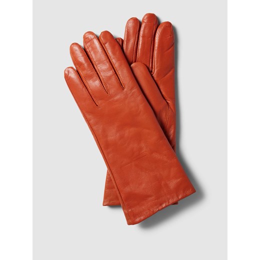 Rękawiczki skórzane ze skóry jagnięcej nappa w kolorze granatowym ze sklepu Peek&Cloppenburg  w kategorii Rękawiczki damskie - zdjęcie 167934505