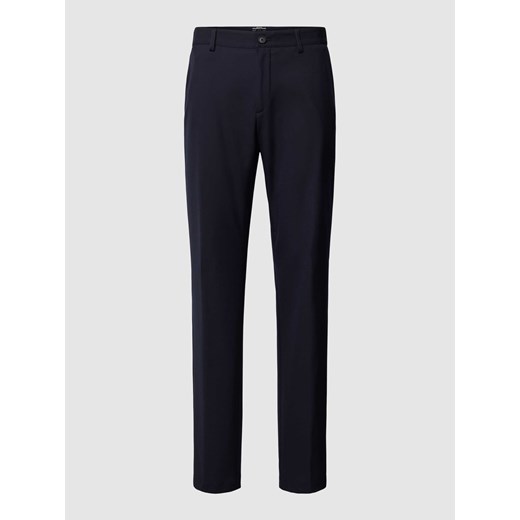Spodnie materiałowe o kroju slim fit w kant ze sklepu Peek&Cloppenburg  w kategorii Spodnie męskie - zdjęcie 167934949