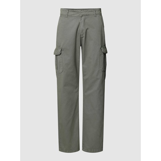 Spodnie cargo o kroju straight leg fit w jednolitym kolorze ze sklepu Peek&Cloppenburg  w kategorii Spodnie męskie - zdjęcie 167935098