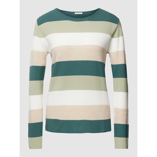 Sweter z dzianiny w jednolitym kolorze ze sklepu Peek&Cloppenburg  w kategorii Swetry damskie - zdjęcie 167935275
