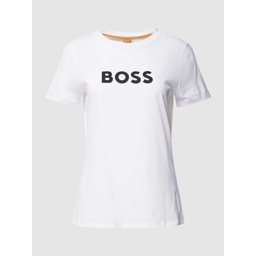 T-shirt o kroju regular fit z nadrukiem z logo i krótkimi rękawami ze sklepu Peek&Cloppenburg  w kategorii Bluzki damskie - zdjęcie 167935417