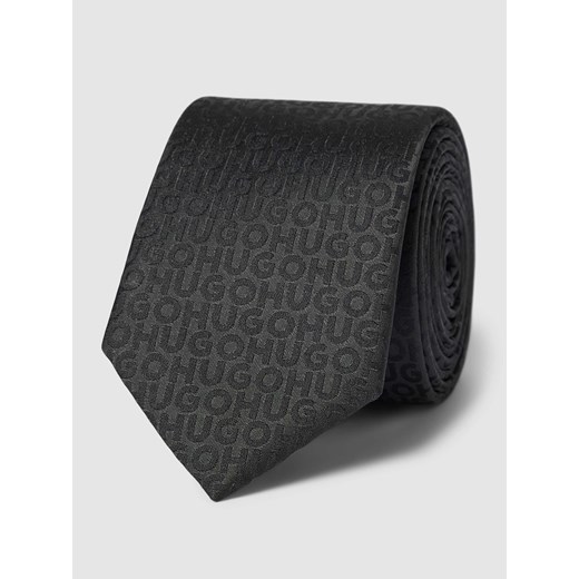 Krawat ze wzorem z logo na całej powierzchni ze sklepu Peek&Cloppenburg  w kategorii Krawaty - zdjęcie 167935509