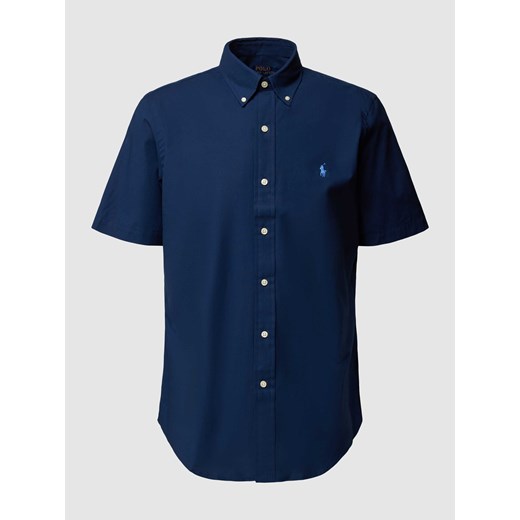 Koszula w jednolitym kolorze z wyhaftowanym logo ze sklepu Peek&Cloppenburg  w kategorii Koszule męskie - zdjęcie 167935705