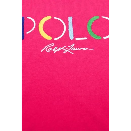 Bluzka dziewczęca Polo Ralph Lauren z napisem z krótkim rękawem 