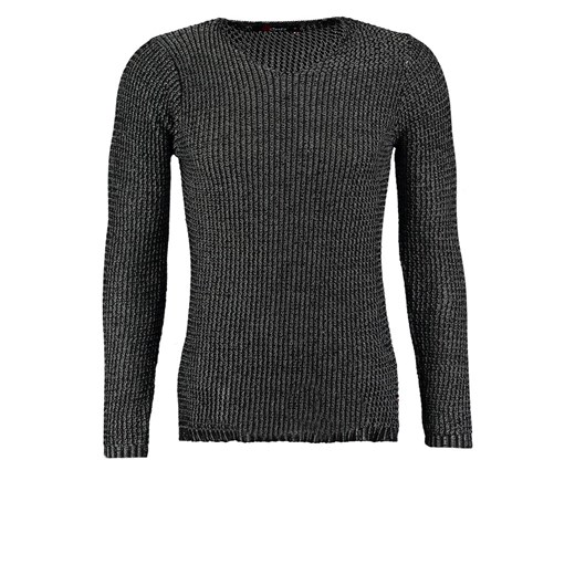 CENT´S Sweter noir zalando szary abstrakcyjne wzory
