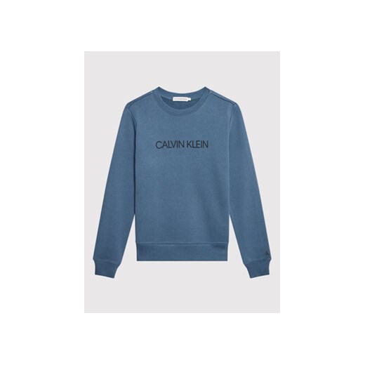 Calvin Klein Jeans Bluza Institutional Logo IU0IU00162 Niebieski Regular Fit 16 okazja MODIVO