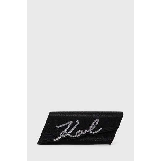 Karl Lagerfeld torebka kolor czarny ze sklepu ANSWEAR.com w kategorii Kopertówki - zdjęcie 167939685