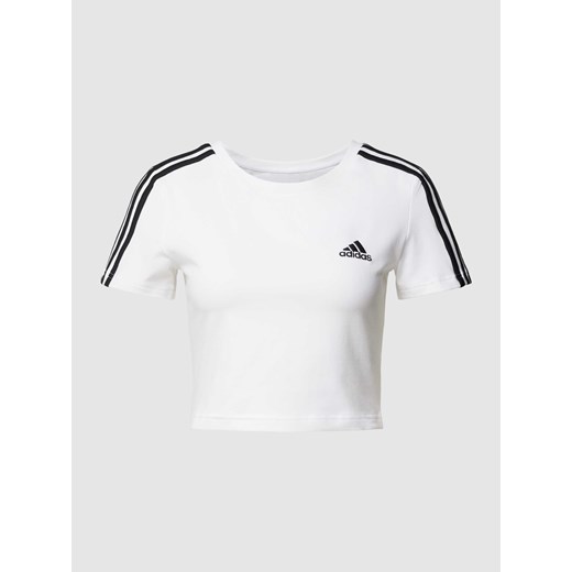 T-shirt krótki z paskami z logo model ‘BABY’ ze sklepu Peek&Cloppenburg  w kategorii Bluzki damskie - zdjęcie 167940138