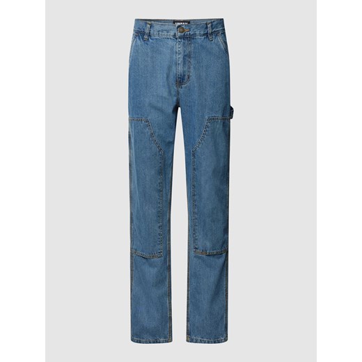 Jeansy o kroju regular fit z materiałowym obszyciem na kolanach ze sklepu Peek&Cloppenburg  w kategorii Jeansy męskie - zdjęcie 167940357